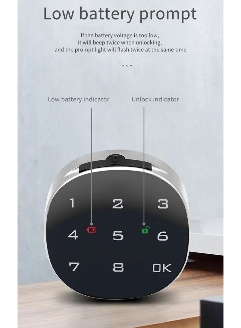 ارواق الذكية الرقمية صندوق البريد الإلكتروني قفل شاشة تعمل باللمس قفل ملف مكتب خزنة فولاذية باب ساونا كلمة المرور لوحة المفاتيح قفل للدرج - Image 3