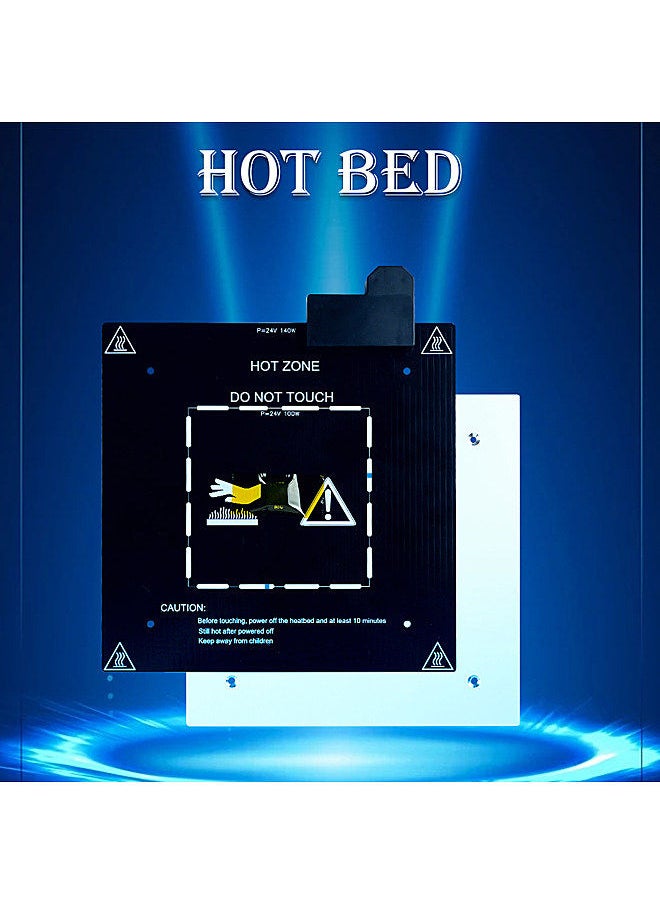Two Trees - Heated Bed 3D Printer Replacement Compatible with Ender 3S1/Ender 3/ Ender 3 Pro/Ender 3 V2/Ender 3 V2 Neo 235x235mm Zonal Heating Switch 24V 140W / 24V 100W for Creality Ender 3 Series - Image 1