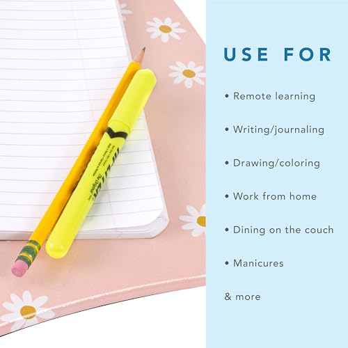 LAPGEAR MyStyle Portable Lap Desk with Cushion - Pink Daisy - Fits up to 15.6 Inch Laptops - Style No. 45336 - Image 4