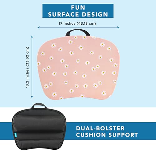 LAPGEAR MyStyle Portable Lap Desk with Cushion - Pink Daisy - Fits up to 15.6 Inch Laptops - Style No. 45336 - Image 5