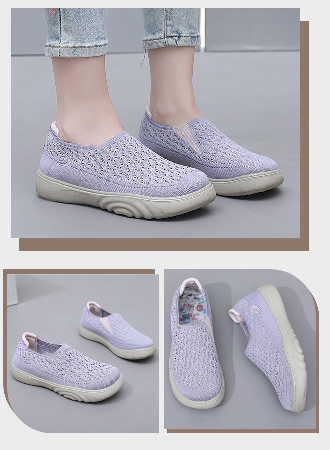 حذاء رياضي نسائي للمشي والجري - خفيف ومتنفس وعصري مع نعل ذاكرة ممتص للصدمات مناسب للتنس والمشي الخفيف - Image 4