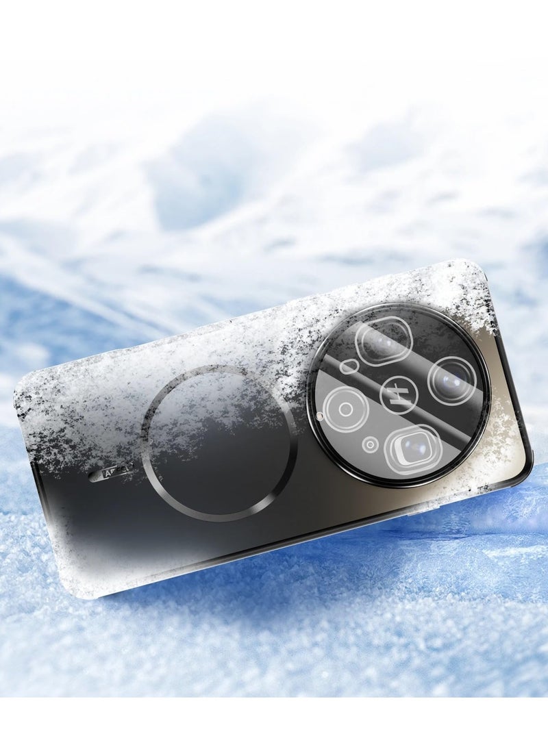 عام غطاء متوافق مع فيفو X200 الترا 5G - غطاء شحن لاسلكي مغناطيسي رفيع جدًا بظهر صلب مطفأ مع حماية العدسة وإطار تبديد الحرارة - Image 5