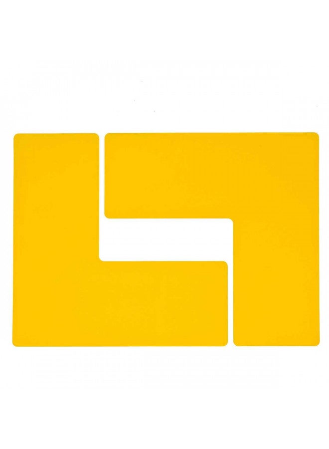 Brady ToughStripe Nonabrasive L Shape Floor Marking Tape, 5" Length, 2" Width, Yellow (Pack of 20 per Roll) - 104433