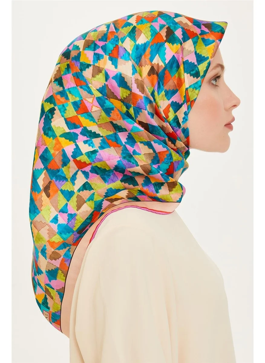 ARMINE Geometric Patterned Sura Pure Silk Scarf 9214D 35