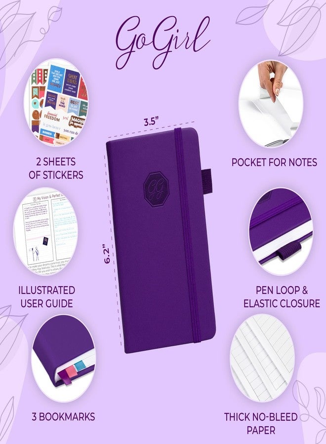 GoGirl Planner and Organizer for Women - Pocket Weekly Planner, Goals Journal & Agenda for Time Management & Productivity. Undated (Purple) - Image 2