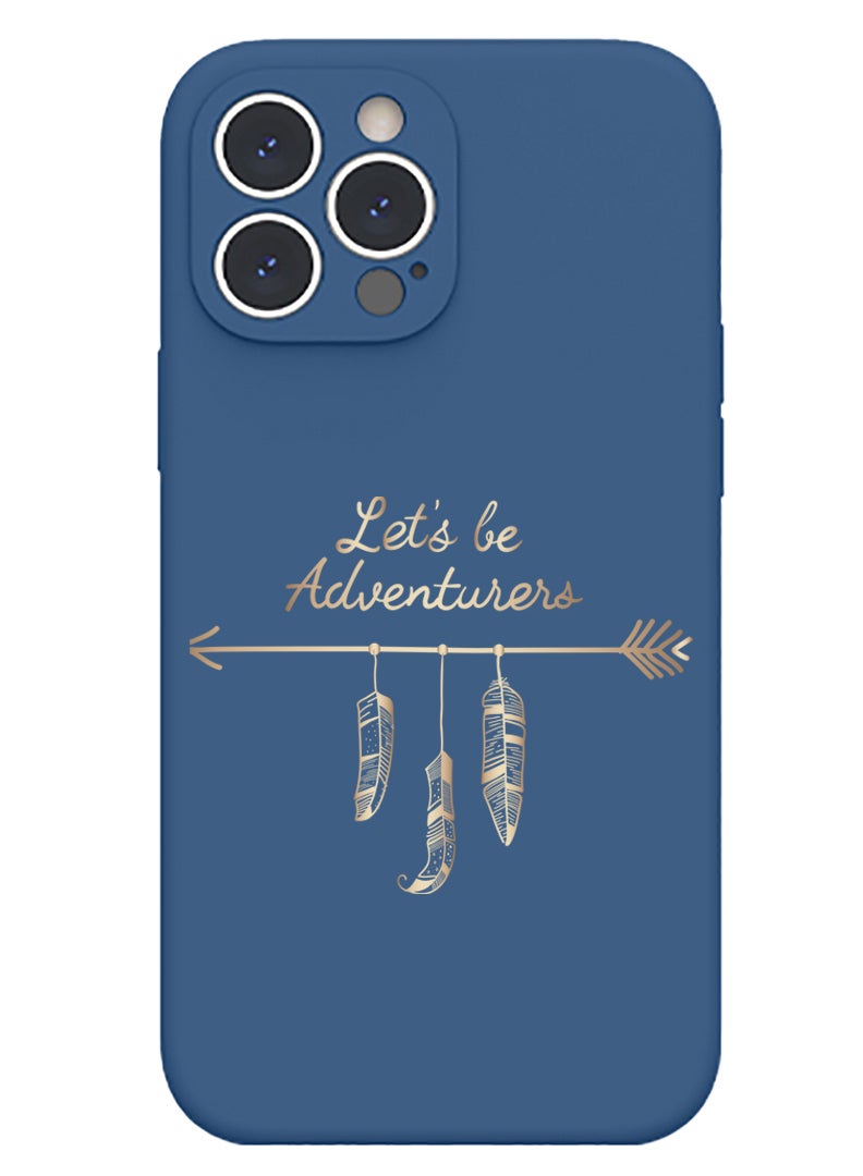 Theodor Protective Slim Fit Case Liquid Silicone Cover with Full Body Protection Anti-Scratch Shockproof Case For iPhone 13 Pro Blue  - lets lost copy - Image 1