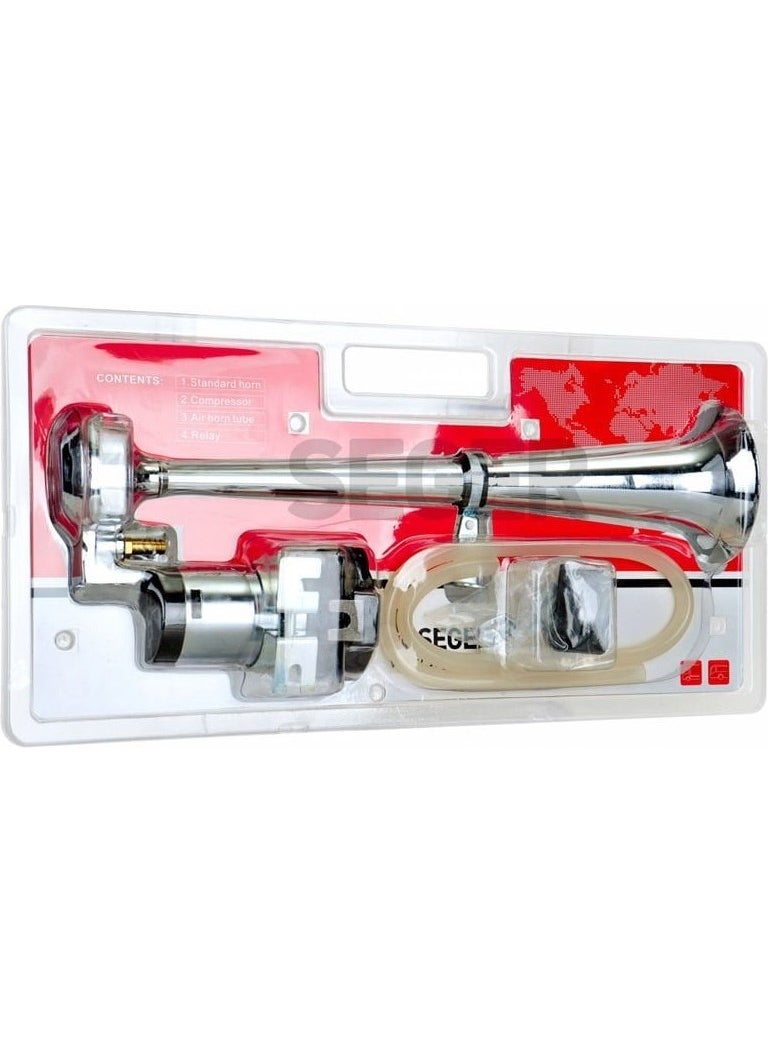 SEGER -83KM Marine Compressor Horn 24V, Chrome Pipe  - Image 3