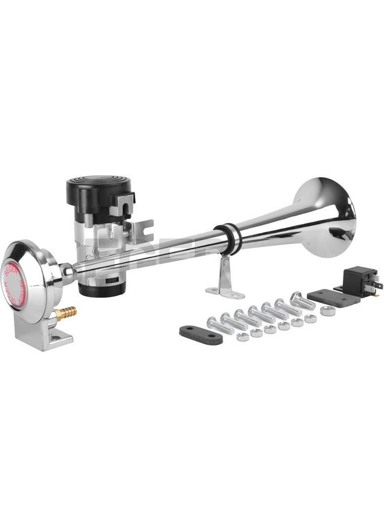 SEGER -83KM Marine Compressor Horn 24V, Chrome Pipe  - Image 1