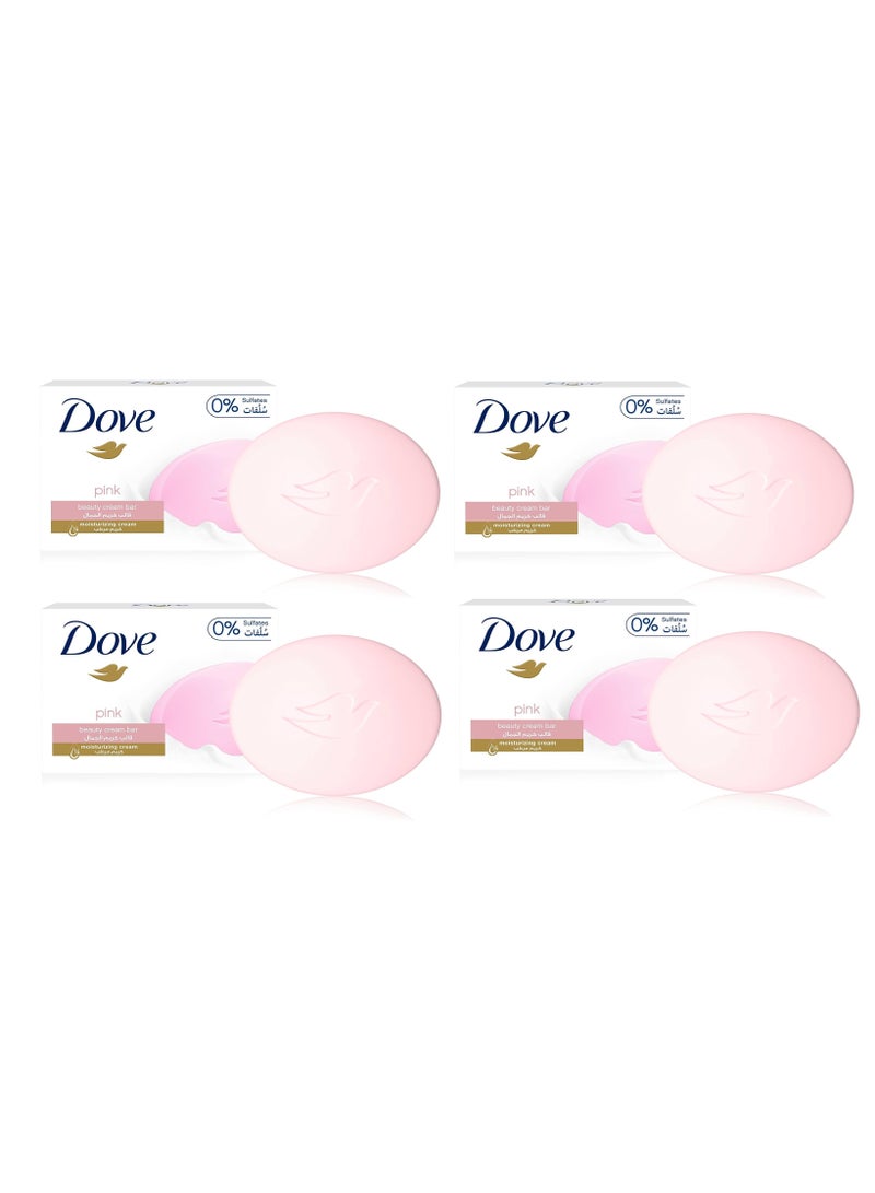 دوف قالب صابون الجمال مع الترطيب العميق ، وردي - 125x 4 جم - Image 1