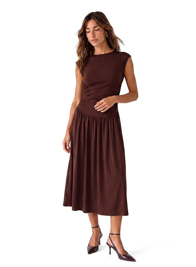 Drop Waist Midi Dress