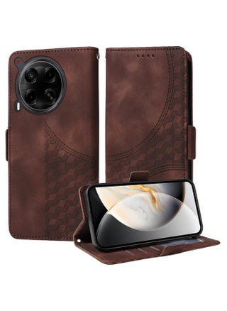 For Tecno Camon 30 4G / 5G Embossed Rhombus Starry Leather Phone Case(Brown) - pzsku/Z62DC7437FCBADFAF4DA9Z/45/_/1739628017/50710e4e-80b8-45be-9357-d6b00436ced7