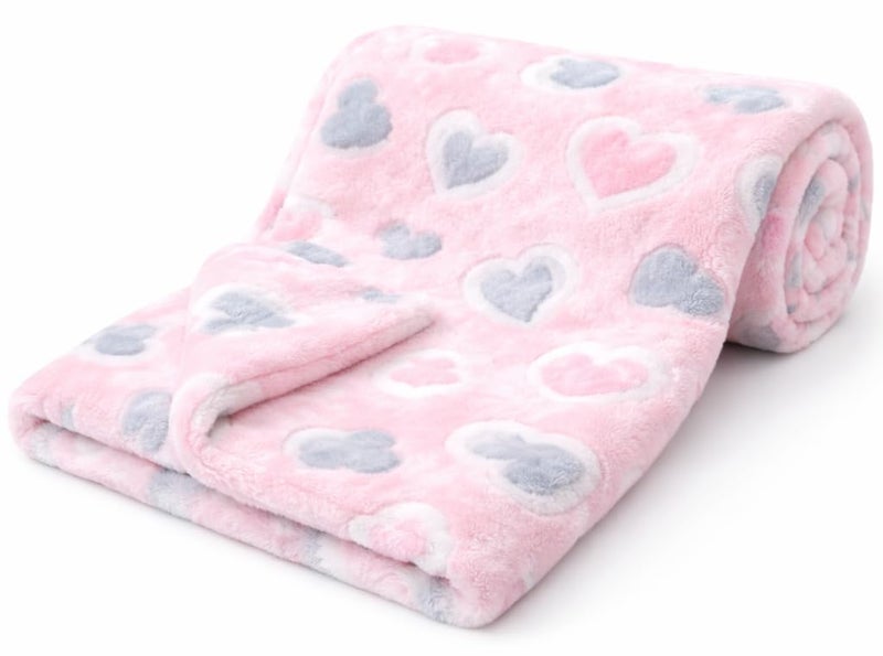 First Kick Luxury Soft Baby Blanket 100 x 75 cm Premium Fleece Newborn Swaddle Wrap All Season Warm Lightweight Blanket for 0-12 Months Crib Stroller Travel Use - Image 1