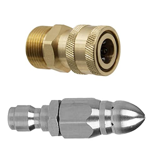 STARQ Quick Connector Rotary Gutter/Sewer/Drain Cleaning Nozzle Attachment For High Pressure Washer (M22x3/8) - Image 1