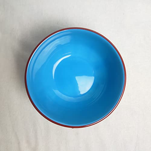 SEPARATE WAY Ceramic Bowls for Cereal and Soup Dishwasher and Microwave Safe, Ideal for Self Use Or Gift for Friends, Anniversary, Birthday (Blue, Set of 4), 500 ML - Image 3