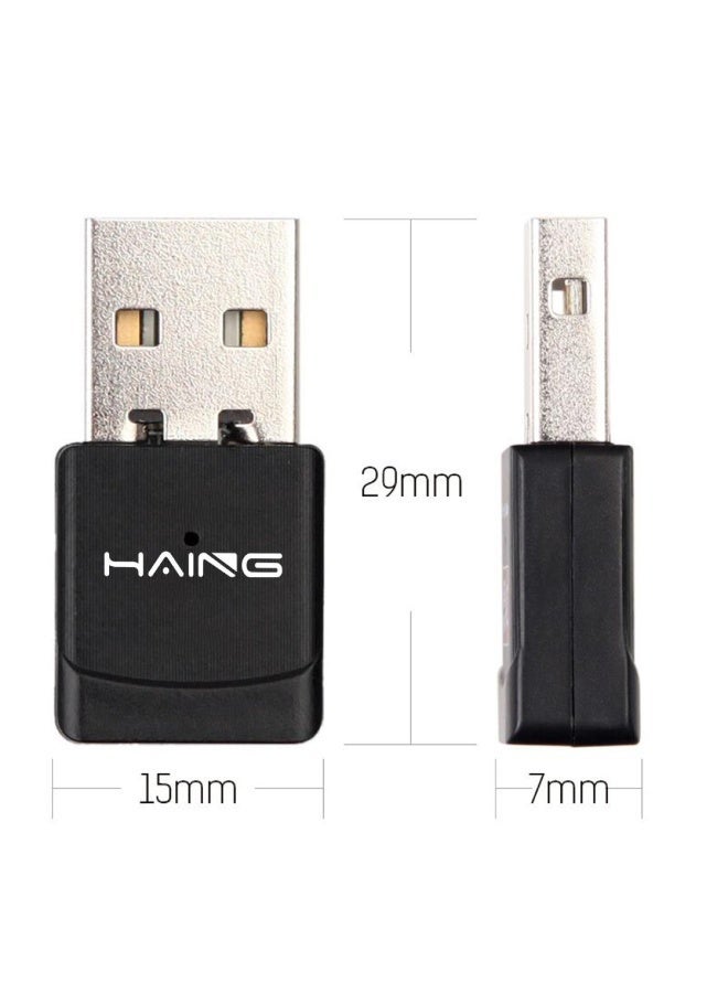 Haing USB WiFi Bluetooth Adapter, External Dual-Band 2.4/5GHz Wireless Network Receiver with Speed ​​up to 600Mbps, Mini WiFi Dongle for PC/Laptop/Desktop - Image 2