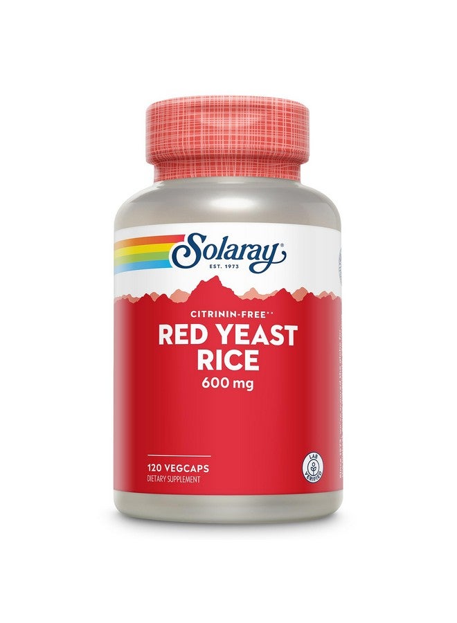 SOLARAY Red Yeast Rice 600mg System Support, Non-Irradiated & No Citrinin, Lab Verified, 120 VegCaps - Image 1
