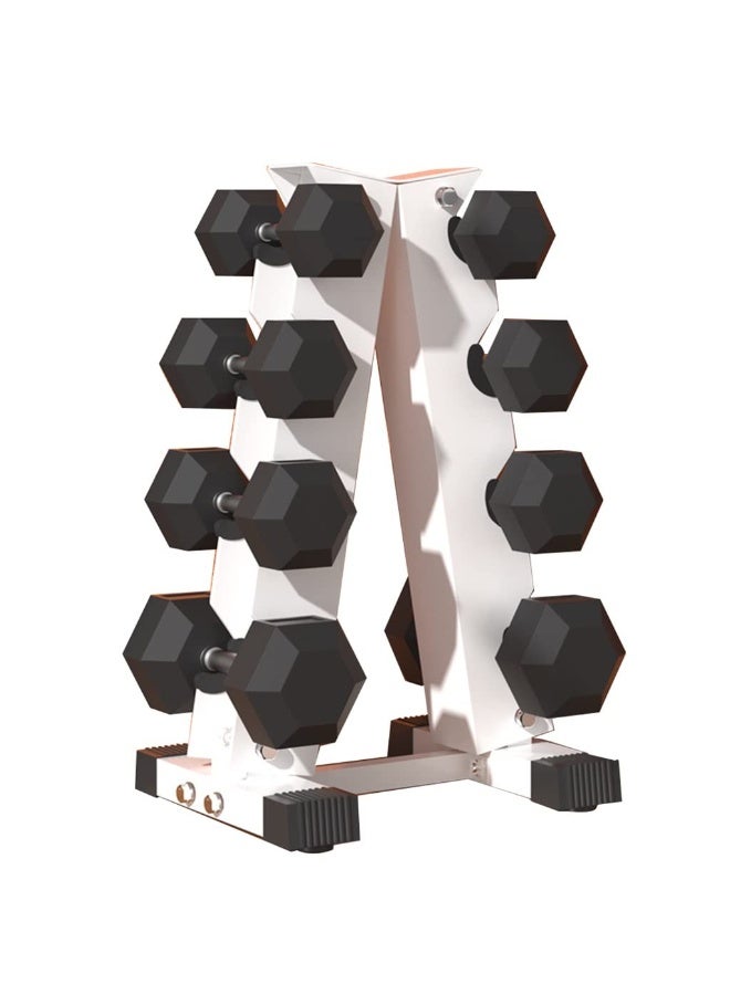 XICEN Dumbbell Rack, 5 Tier A-Frame Weight Dumbbell Storage Rack, Heavy-Duty Vertical Free Weight Rack Stand for Dumbbells（white） - Image 2