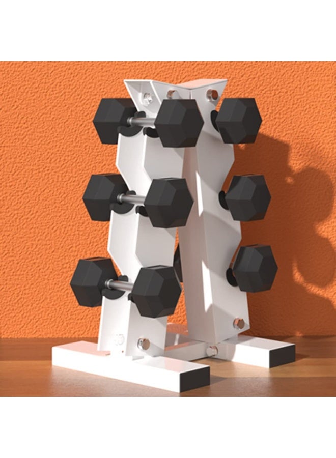 XICEN Dumbbell Rack, 5 Tier A-Frame Weight Dumbbell Storage Rack, Heavy-Duty Vertical Free Weight Rack Stand for Dumbbells（white） - Image 3