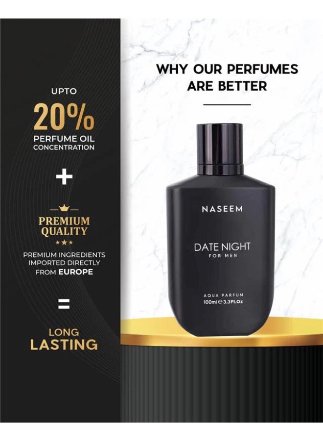 Naseem Date Night For Men Perfume Subtle Tone Eau De Parfum For Men & Women 100 ml - Image 4