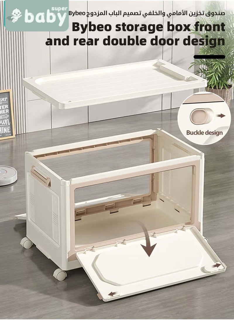 SuperBaby Baby Toy Storage Box With Wheels and Removable Lid and Handle, Children's Toys and Cloth Storage Bin, Organizer, Basket, Trunk for Kids Boys and Girls, Toddlers and Baby Nursery Room, Enough Capacity. - Image 4