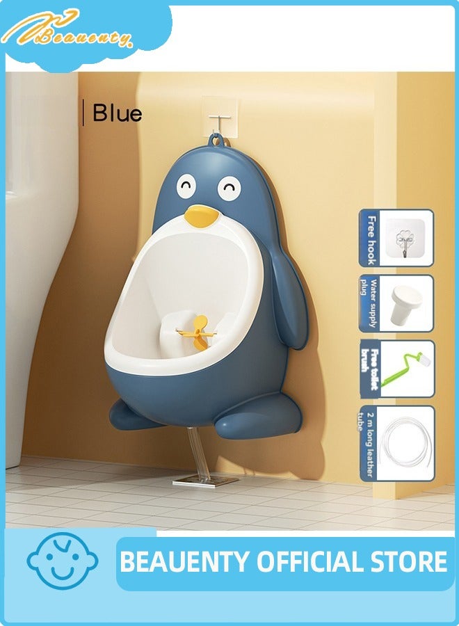 Beauenty Boy standing wall urinal, Cute penguin cartoon Baby Potty Training Urinal, Split design splash-proof design for Baby Boys Pee with Practice Target - Image 1