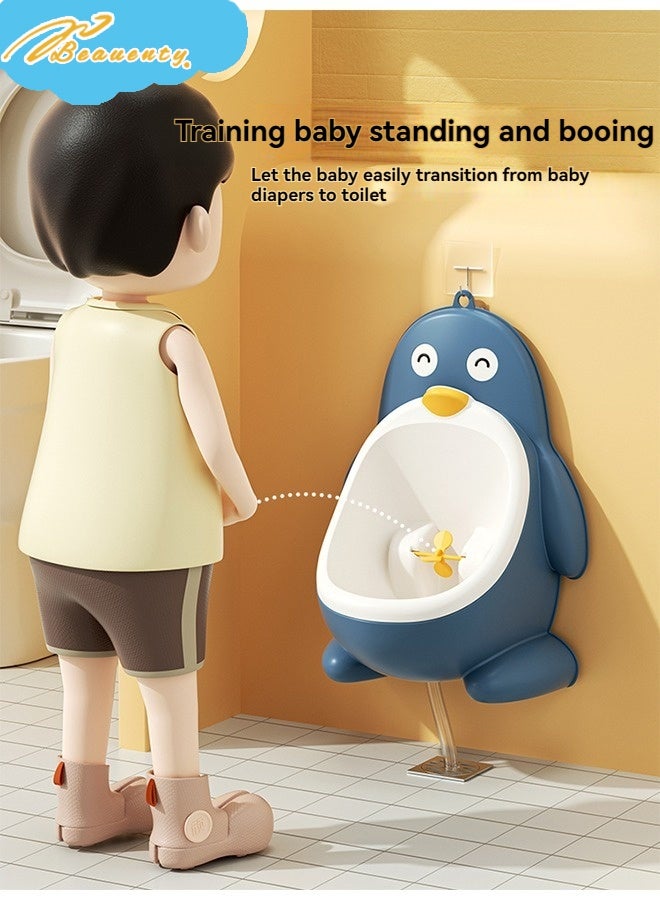 Beauenty Boy standing wall urinal, Cute penguin cartoon Baby Potty Training Urinal, Split design splash-proof design for Baby Boys Pee with Practice Target - Image 3