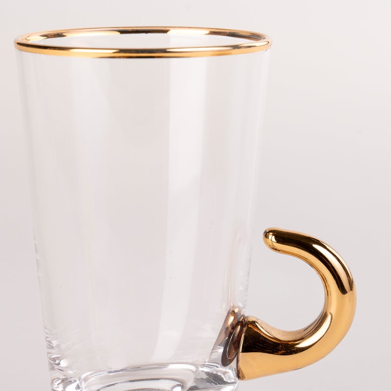 Dallaty white porcelain and glass Tea and coffee cups set 18 pcs - Image 4