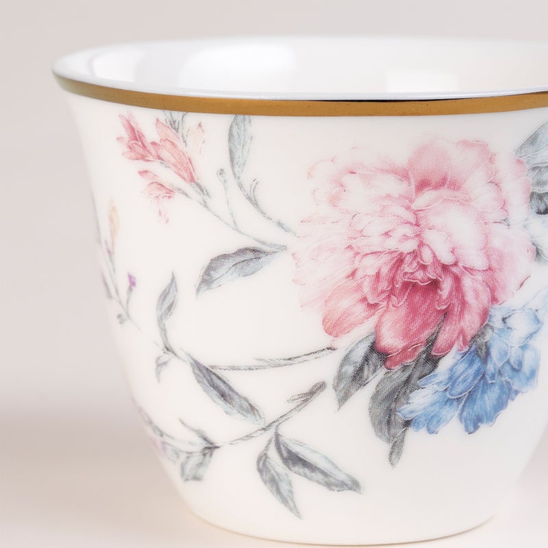 Dallaty white porcelain and glass Tea and coffee cups set 18 pcs - Image 5