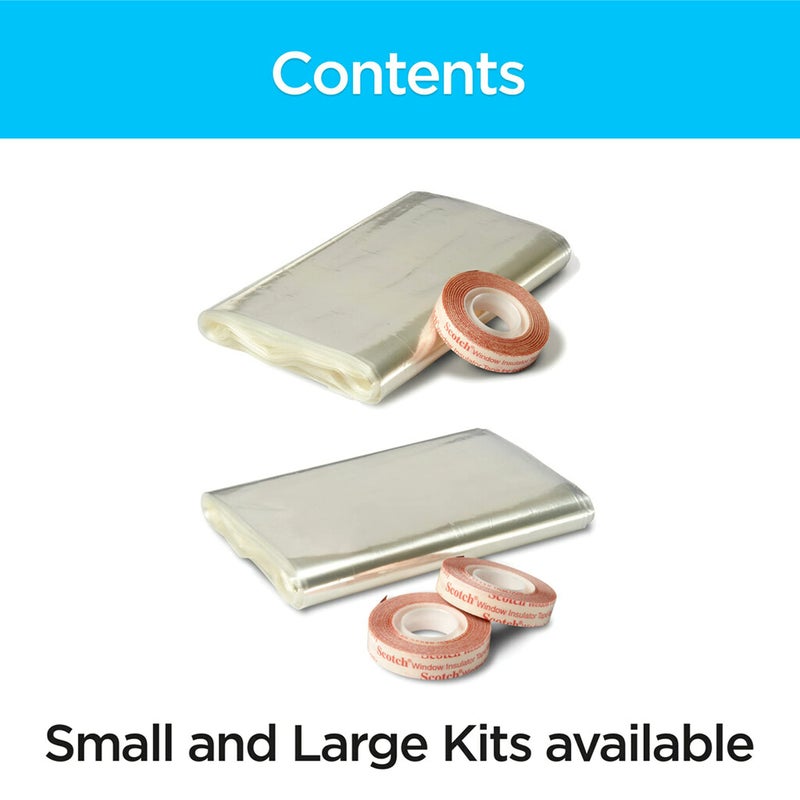 FILTRETE عزل النوافذ الداخلية 3M، مجموعة العزل لنافذتين 3 قدم × 5 قدم، تمنع دخول الهواء البارد وتحافظ على الهواء الدافئ، تشمل فيلم عزل النوافذ القابل للانكماش وشريط تثبيت فيلم سكوتش (2120W-6) - Image 5
