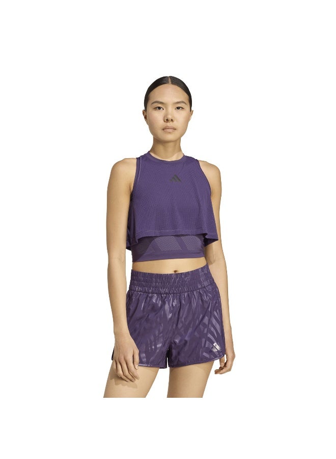 Adidas Cool Int. Tank Purple Training Tops For Women XS - Image 2