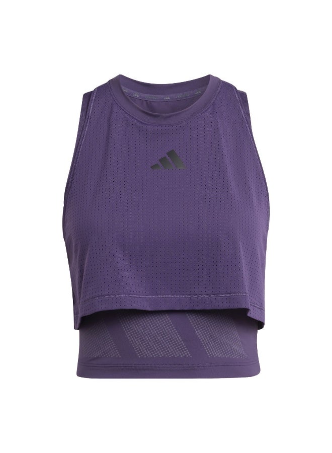 Adidas Cool Int. Tank Purple Training Tops For Women XS - Image 1