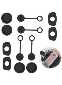 fantasize 12 PCS Silicone Spill Proof Stopper Set for Cup 2.0 40oz or 30oz, Reusable Straw Cover Including 4 Square Spill Stopper, 4 Round Leak Stopper and 4 Straw Cover Cap 