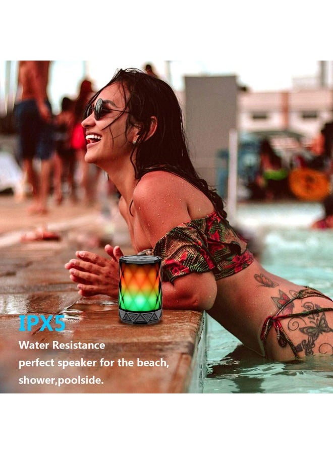 LFS Portable Bluetooth Speakers, Night Light Waterproof, Lightweight Portable Speakers for Travel, Pool, Beach, Biking, Kayak, Gifts for Kids, Women - Image 4