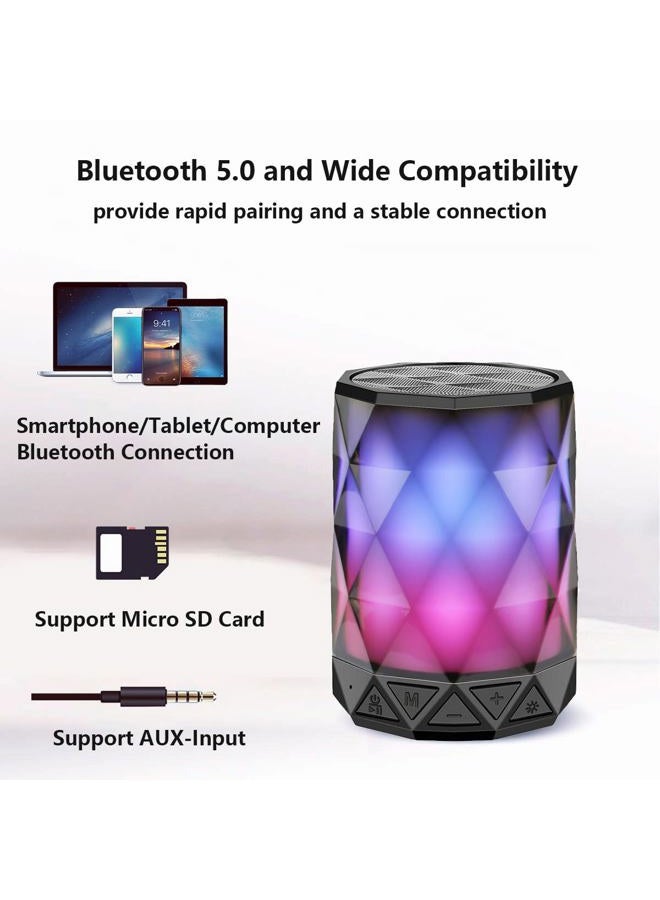 LFS Portable Bluetooth Speakers, Night Light Waterproof, Lightweight Portable Speakers for Travel, Pool, Beach, Biking, Kayak, Gifts for Kids, Women - Image 5
