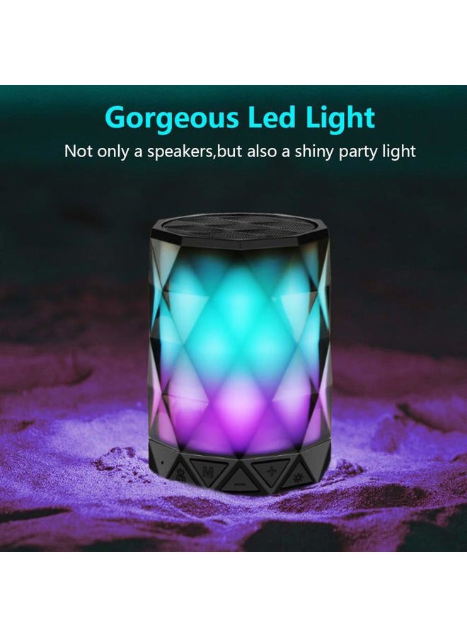 LFS Portable Bluetooth Speakers, Night Light Waterproof, Lightweight Portable Speakers for Travel, Pool, Beach, Biking, Kayak, Gifts for Kids, Women - Image 2