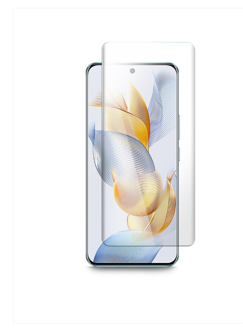 Honor 90 5G 2023 Premium UV Glue Curved Edges Full Glue Full Cover Tempered Glass Screen Protector (MSGUCN) - Clear