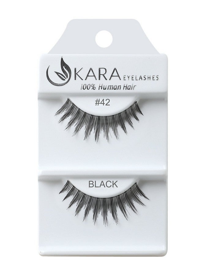Kara Beauty Human Hair Eyelashes 42 (Pack Of 12) - Image 1