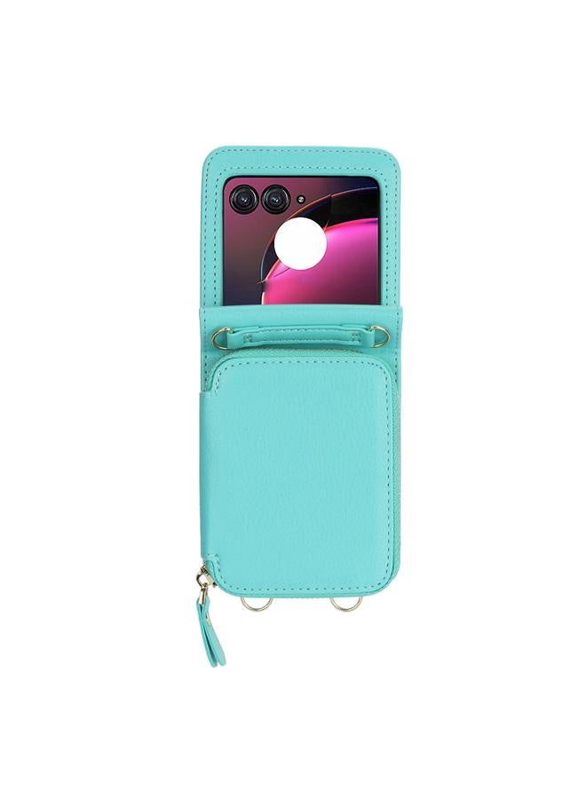 S-TOP Case For Motorola Razr 40 Ultra Long and Short Lanyard Zipper Card Slot Foldable Phone Case - Image 2