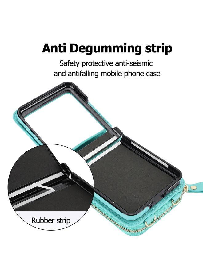 S-TOP Case For Motorola Razr 40 Ultra Long and Short Lanyard Zipper Card Slot Foldable Phone Case - Image 3