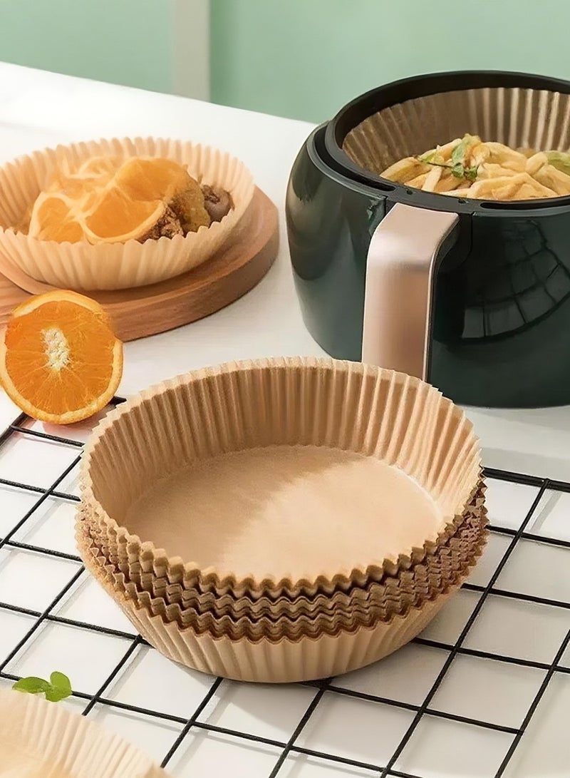 الهواء مقلية ورق بطانات 16 سم, 300 قطعة غير لاصقة ورق ورق,مقاومة للزيت,الصف الغذائي القابل للتصرف خالي من ورق المبيض جولة الهواء مقلية الخبز الشواء الميكروويف - Image 1