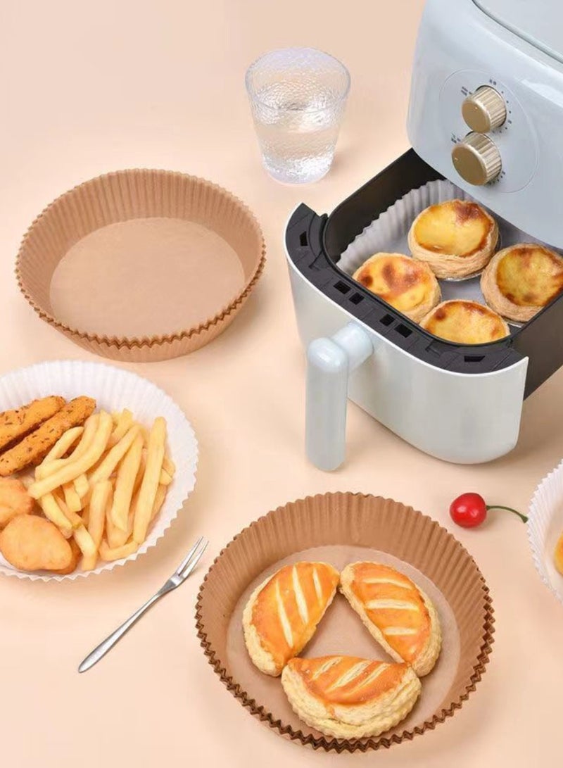 الهواء مقلية ورق بطانات 16 سم, 300 قطعة غير لاصقة ورق ورق,مقاومة للزيت,الصف الغذائي القابل للتصرف خالي من ورق المبيض جولة الهواء مقلية الخبز الشواء الميكروويف - Image 2