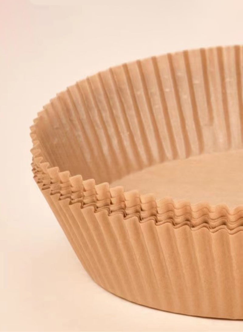 الهواء مقلية ورق بطانات 16 سم, 300 قطعة غير لاصقة ورق ورق,مقاومة للزيت,الصف الغذائي القابل للتصرف خالي من ورق المبيض جولة الهواء مقلية الخبز الشواء الميكروويف - Image 4