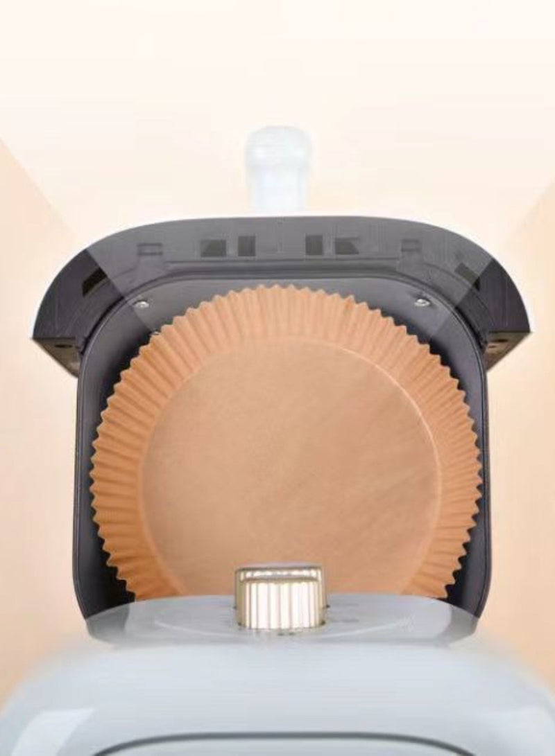 الهواء مقلية ورق بطانات 16 سم, 300 قطعة غير لاصقة ورق ورق,مقاومة للزيت,الصف الغذائي القابل للتصرف خالي من ورق المبيض جولة الهواء مقلية الخبز الشواء الميكروويف - Image 3