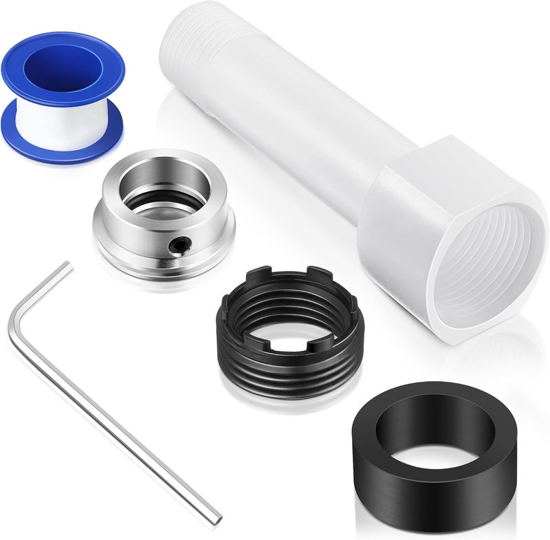 Dreyoo Four in One Tub Spout Adapter, Threaded Bathtub Faucet Adapter Slip Fit for Copper (Compatible with 1/2'' Copper Pipe, 1/2'' and 3/4'' Pipe Thread), Bathtub Spout Adapter Kit with Assembly Tool - Image 1