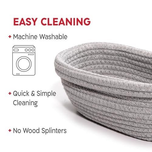 KneadAce Cotton Rope Banneton Bread Proofing Basket Set, Oval & Round Bread Baskets with Liners & Covers for Artisan Bread Baking, Sourdough Bread Baking Supplies - Image 4