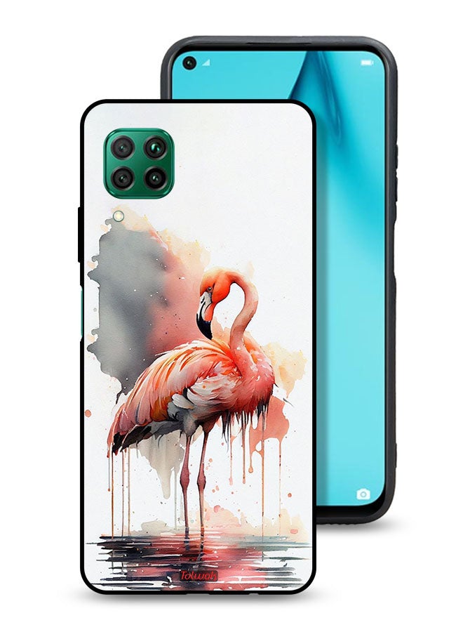Tolwak Huawei nova 7i Protective Case Cover Tropical Watercolor Art - Image 1
