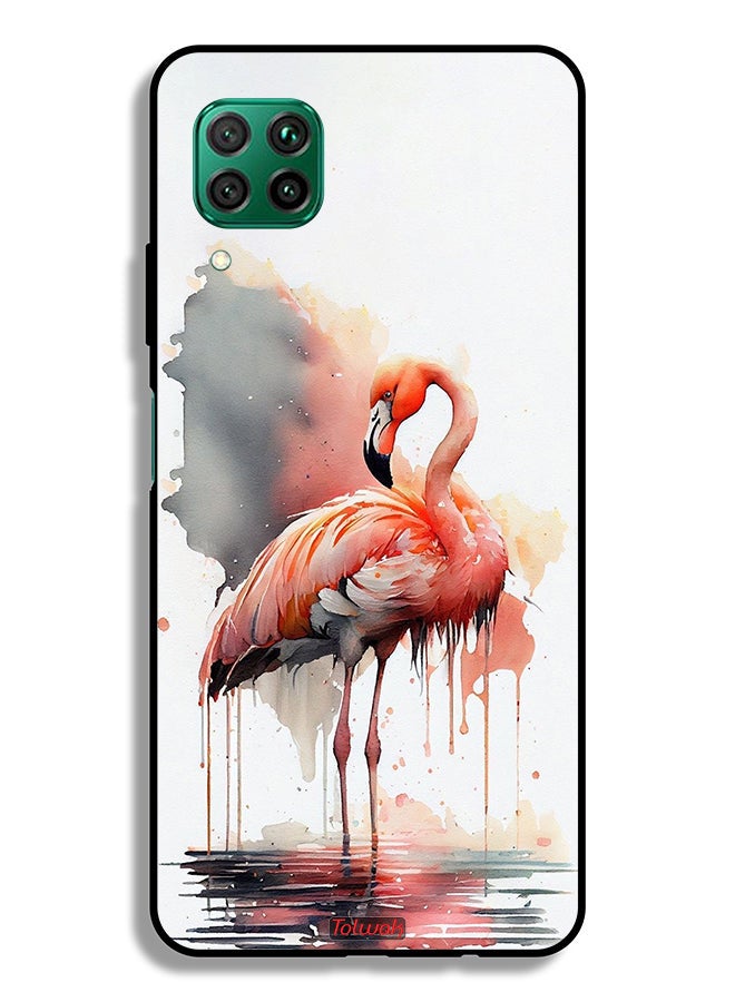 Tolwak Huawei nova 7i Protective Case Cover Tropical Watercolor Art - Image 2