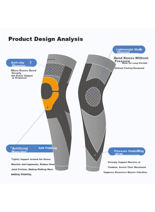 Sorbothane Imported Sports Knee Brace For Men And Women With Meniscus Injury Long Running Basketball Patella Joint Protector M - Image 1