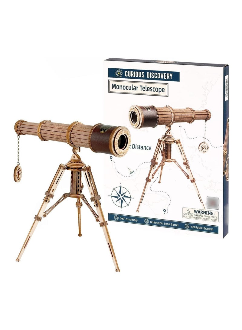 نموذج تلسكوب أحادي العين من الألغاز الخشبية ثلاثية الأبعاد - Image 1
