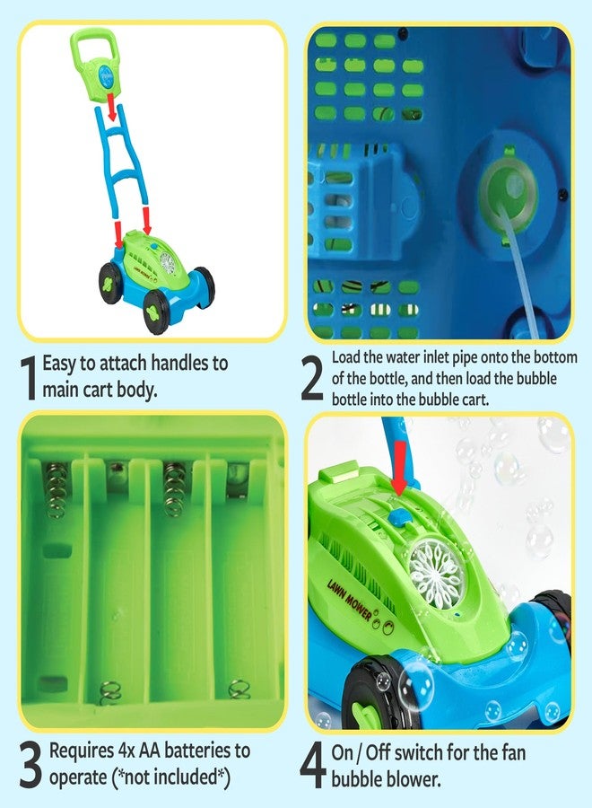 Playbees Bubble Lawn Mower for Toddlers1-3 Great boy Kids Push Summer Outside Garden Toy with Bubbles Amazing Toy for Summer Great Gift idea for Birthday or Preschool & Summer Gift - Image 4